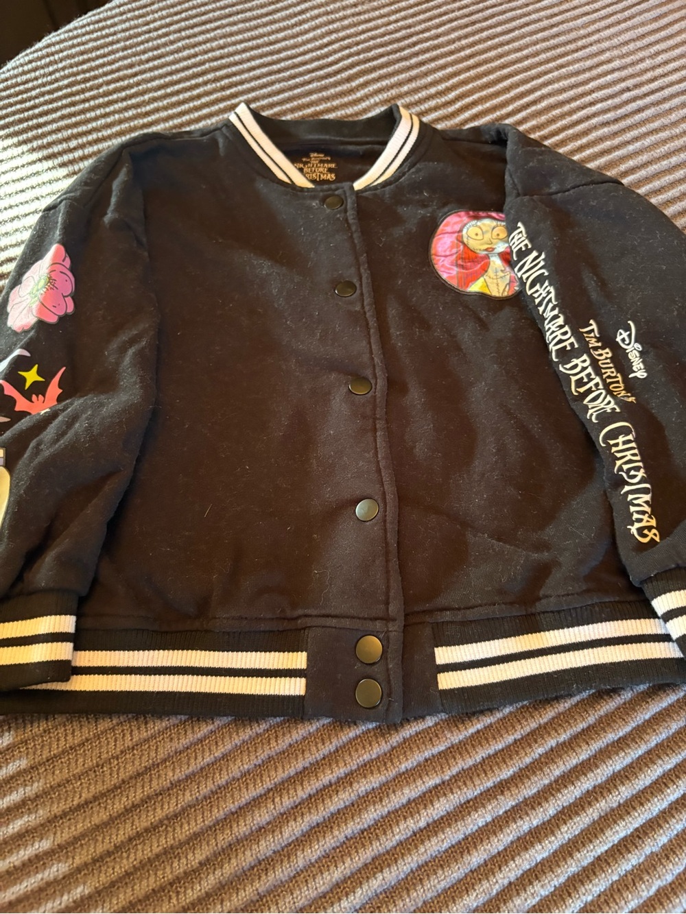 Disney The Nightmare Before Christmas Black Kids Bomber Jacket